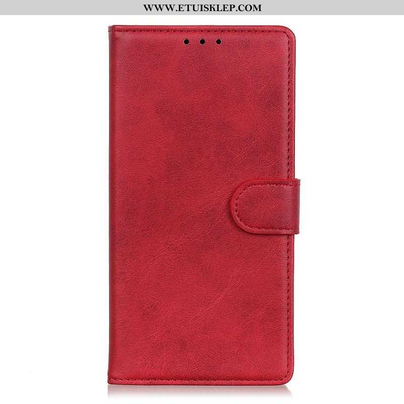 Etui Folio do Oppo Reno 8 Lite Styl Matowej Skóry